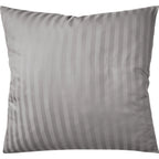 Mako Satin Kissenbezug Damast Streifen - Pure Label - Anthrazit - 80x80cm