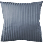 Mako Satin Kissenbezug Damast Streifen - Pure Label - Anthrazit - 80x80cm
