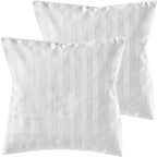 Mako Satin Kissenbezug Damast Streifen - Pure Label - Anthrazit - 80x80cm