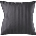 Mako Satin Kissenbezug Damast Streifen - Pure Label - Anthrazit - 40x40cm