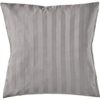 Mako Satin Kissenbezug Damast Streifen - Pure Label - Anthrazit - 80x80cm