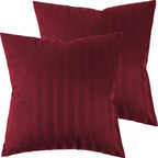 Mako Satin Kissenbezug Damast Streifen - Pure Label - Anthrazit - 80x80cm