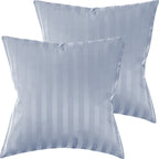 Mako Satin Kissenbezug Damast Streifen - Pure Label - Anthrazit - 80x80cm