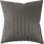 Mako Satin Kissenbezug Damast Streifen - Pure Label - Anthrazit - 80x80cm