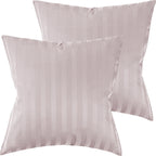 Mako Satin Kissenbezug Damast Streifen - Pure Label - Anthrazit - 80x80cm