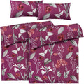 Bettwäsche "Blumen" - Beere / 2x135x200 + 2x 40x80 cm Pure Label