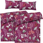 Bettwäsche "Blumen" - Beere / 2x135x200 + 2x 40x80 cm Pure Label