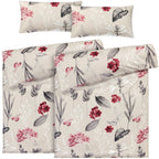 Bettwäsche "Blumen" - Beige / 2x135x200 + 2x 40x80 cm Pure Label