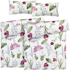 Bettwäsche "Blumen" - Weiß / 2x135x200 + 2x 40x80 cm Pure Label