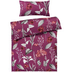 Bettwäsche "Blumen" - Beere / 135x200 + 40x80 cm Pure Label