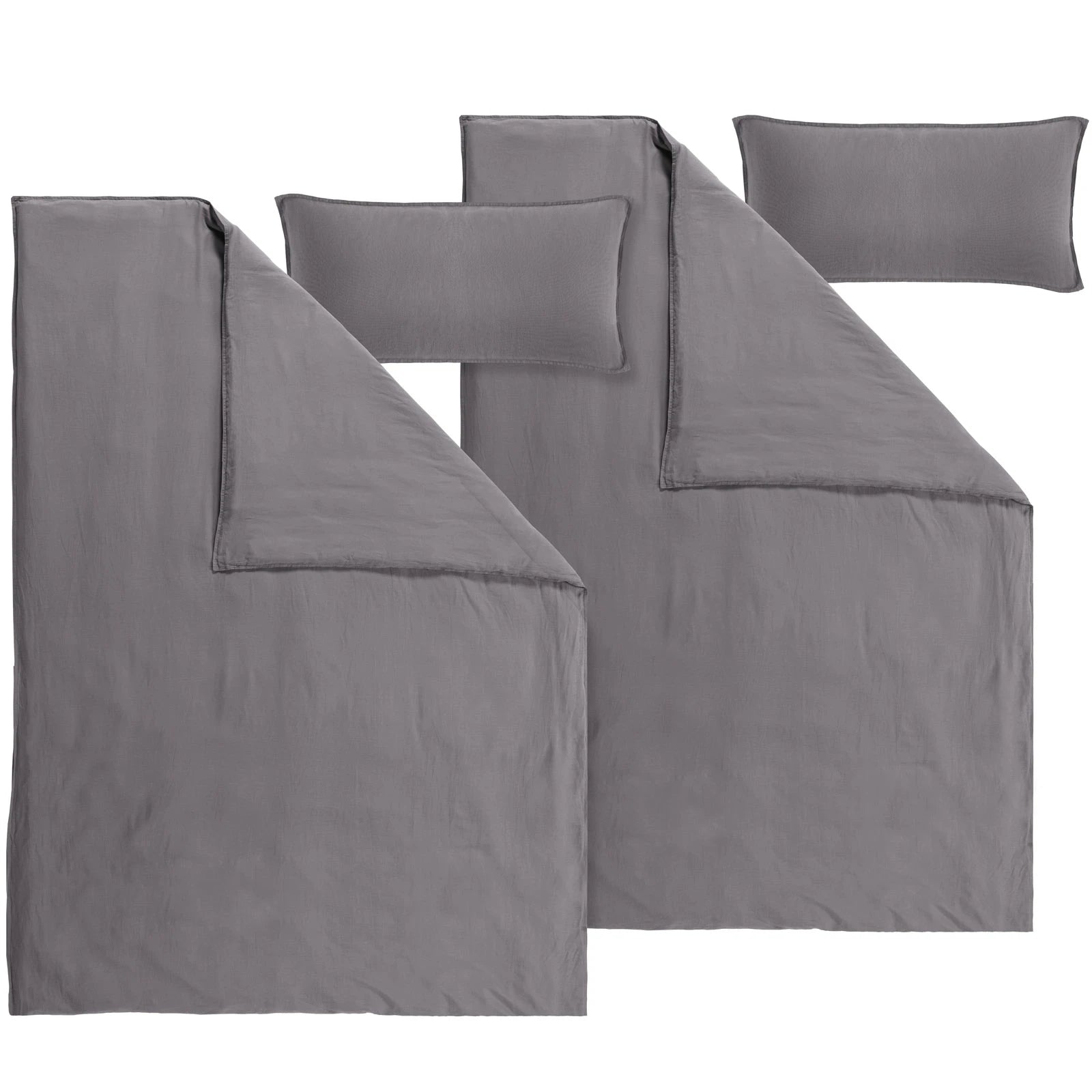 Bettwäsche Halbleinen - Grün / 135x200cm + 40x80cm Pure Label