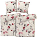 Bettwäsche "Blumen" - Beige / 155x220 + 80x80 cm Pure Label