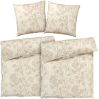 Bettwäsche "Flowers" - Creme / 2x135x200 + 2x 80x80 cm Pure Label