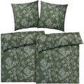 Bettwäsche "Flowers" - Grün / 2x135x200 + 2x 80x80 cm Pure Label