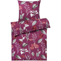 Bettwäsche "Blumen" - Beere / 135x200 + 80x80 cm Pure Label