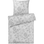 Bettwäsche "Flowers" - Hellgrau / 135x200 + 80x80 cm Pure Label