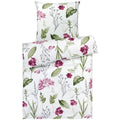Bettwäsche "Blumen" - Weiß / 135x200 + 80x80 cm Pure Label