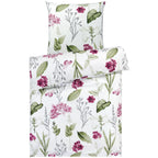 Bettwäsche "Blumen" - Weiß / 135x200 + 80x80 cm Pure Label
