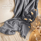 Musselin Tagesdecke - Weiß / 130x170cm Pure Label