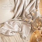 Musselin Tagesdecke - Weiß / 130x170cm Pure Label
