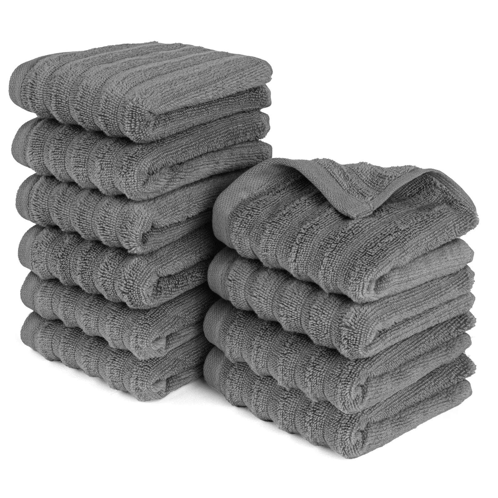 Gästehandtuch "Waves" - Anthrazit / 10x 30x50cm Pure Label