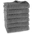 Duschtuch "Waves" - Anthrazit / 6x 70x140cm Pure Label