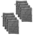 Waschlappen "Waves" - Anthrazit / 4x 16x21cm Pure Label