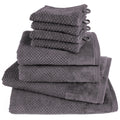 Handtuch Sets "Popcorn" - Anthrazit / 4x16x21 + 2x50x100 + 2x70x140 cm Pure Label