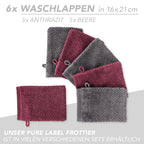 Handtuch Set "Popcorn" - Sableigrün / Stein / 2tlg. 2x70x140 cm Pure Label