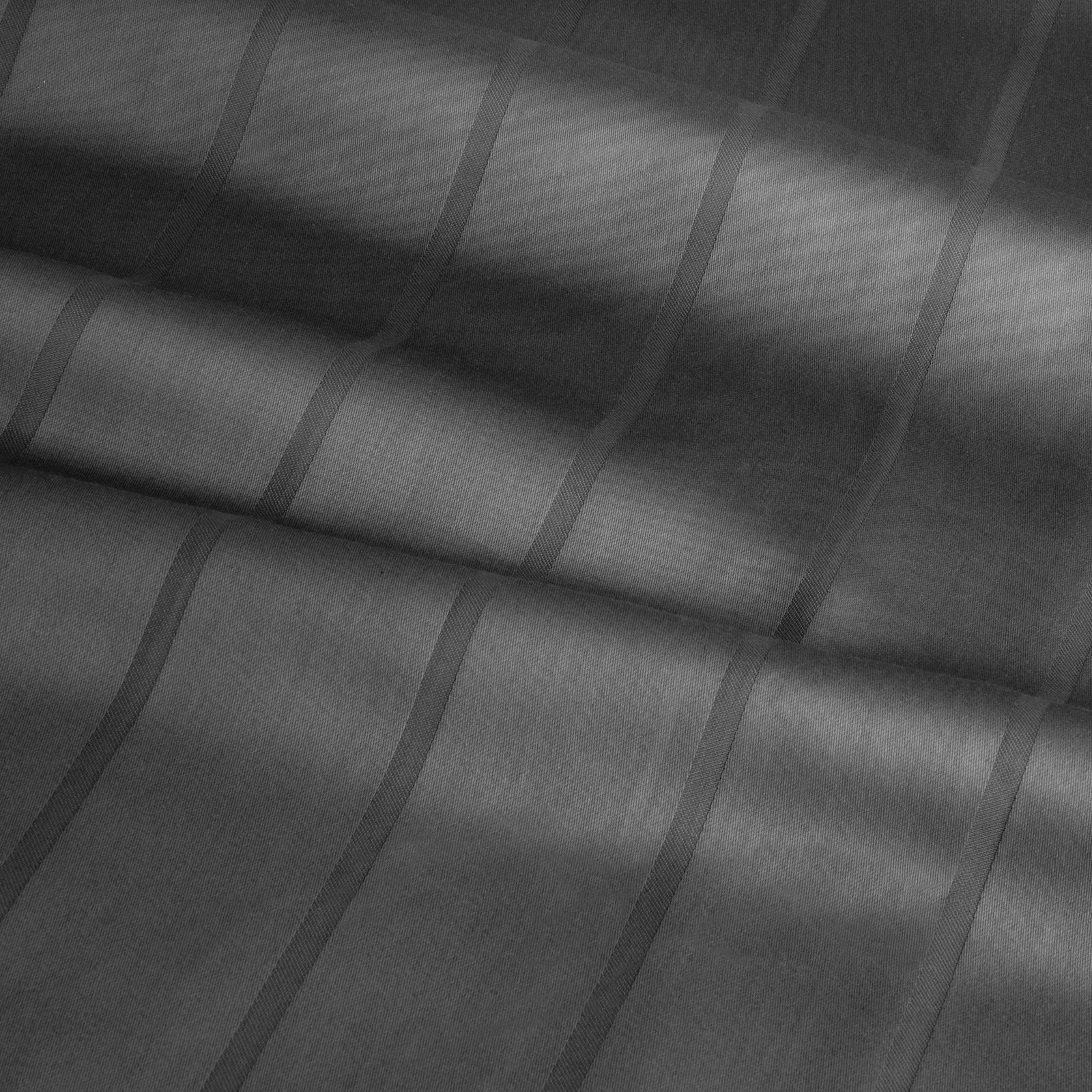 Bettwäsche Mako Satin mit Streifen - Anthrazit - 2x135x200 + 2x80x80cm