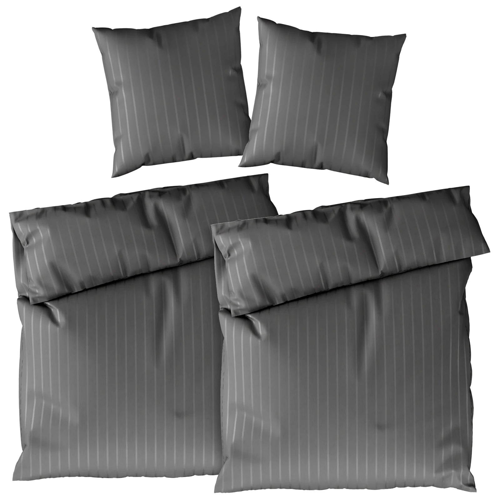 Bettwäsche Mako Satin mit Streifen