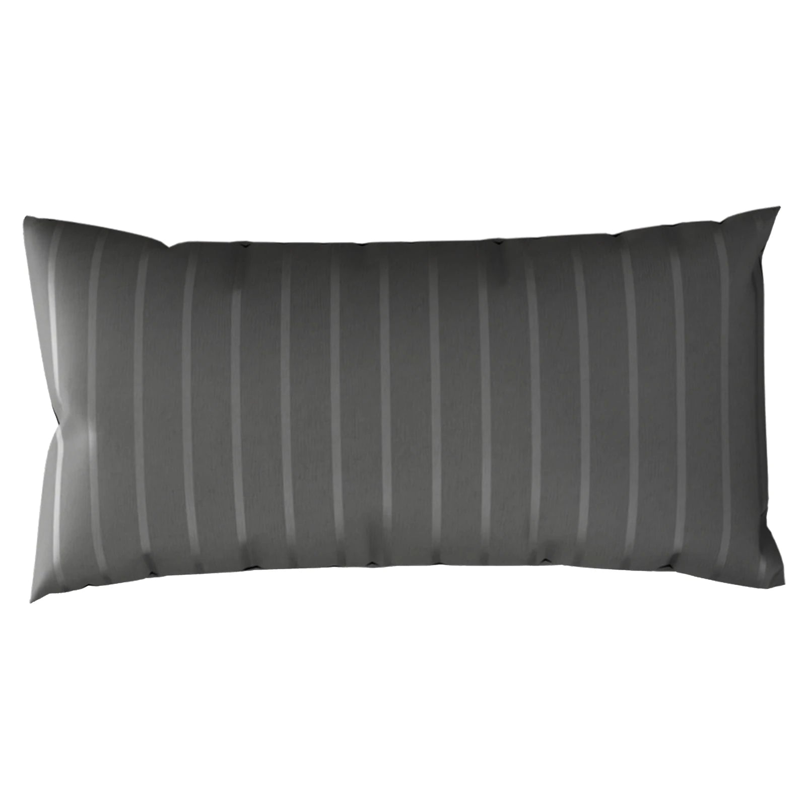 Kissenbezug Mako Satin mit Streifen - Anthrazit - 40x80