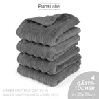Gästehandtuch "Waves" - Anthrazit / 10x 30x50cm Pure Label