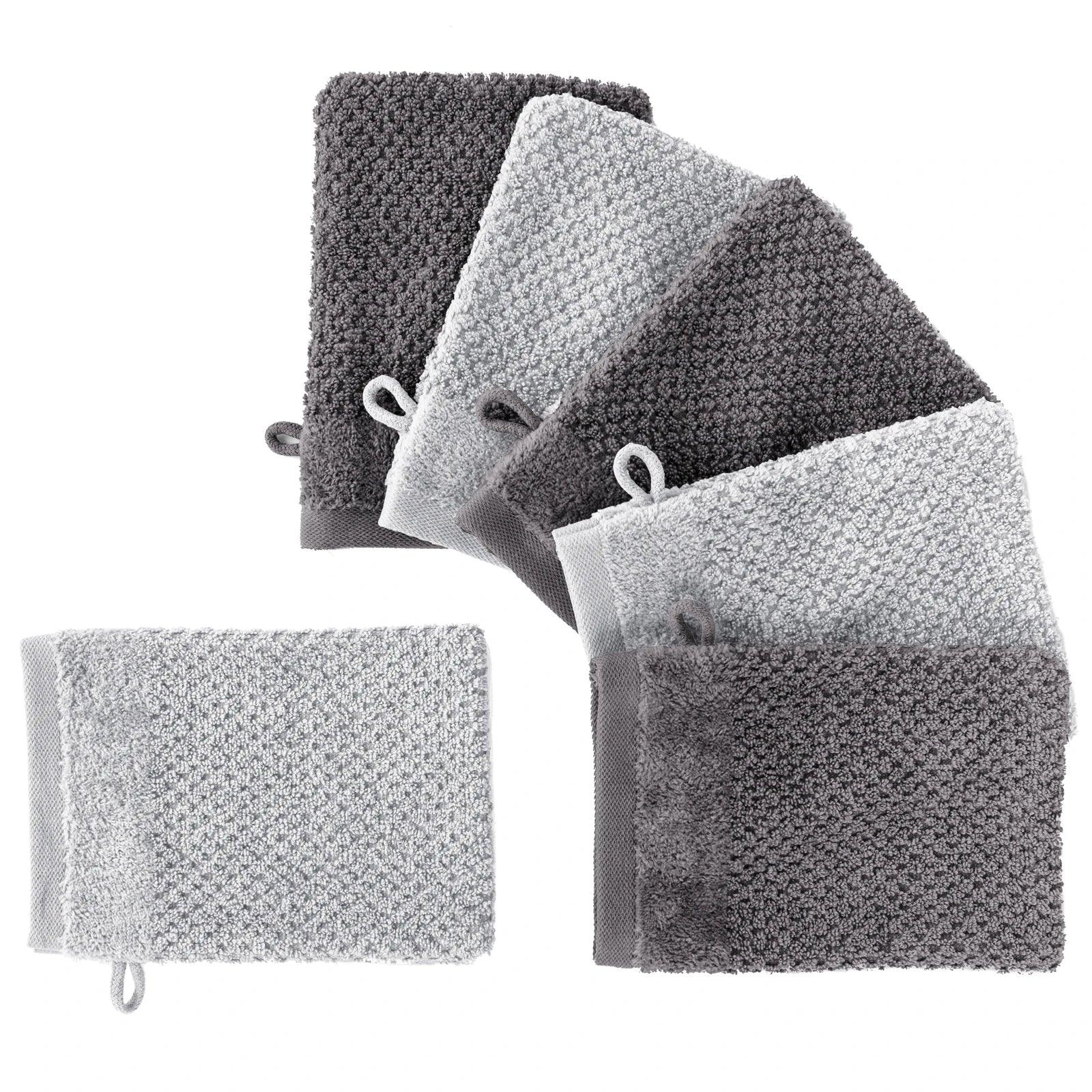 Handtuch Set "Popcorn" - Sableigrün / Stein / 2tlg. 2x70x140 cm Pure Label