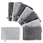 Handtuch Set "Popcorn" - Anthrazit / Hellgrau / 8tlg. 8x16x21 cm Pure Label