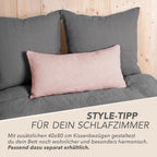 Musselin Bettwäsche Sets - Anthrazit - 2x155x220 + 2x80x80 cm