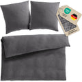 Musselin Bettwäsche Doppelbett - Anthrazit - 200x200 + 2x80x80 cm