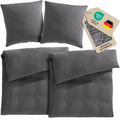 Musselin Bettwäsche Sets - Anthrazit - 2x135x200 + 2x80x80 cm