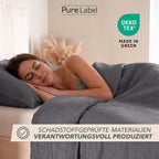 Musselin Bettwäsche Sets - Anthrazit - 2x155x220 + 2x80x80 cm