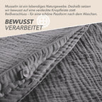 Musselin Bettwäsche Sets - Anthrazit - 2x155x220 + 2x80x80 cm