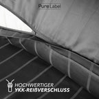 Kissenbezug Mako Satin mit Streifen - Anthrazit - 40x80