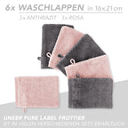 Handtuch Set "Popcorn" - Sableigrün / Stein / 2tlg. 2x70x140 cm Pure Label
