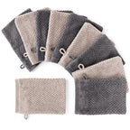 Handtuch Set "Popcorn" - Sableigrün / Stein / 2tlg. 2x70x140 cm Pure Label