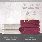 Handtuch Sets "Popcorn" - Anthrazit / 2x50x100 + 2x70x140 cm Pure Label