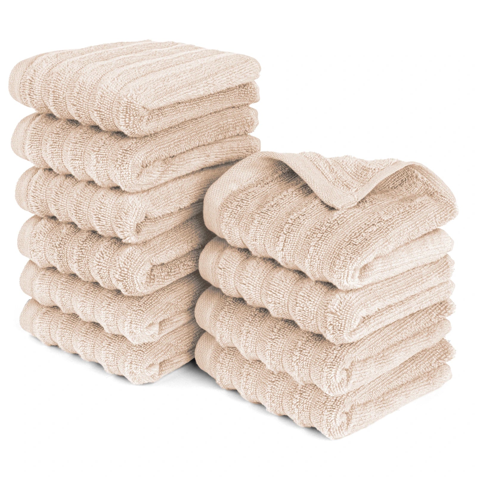 Gästehandtuch "Waves" - Beige / 10x 30x50cm Pure Label