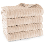 Duschtuch "Waves" - Beige / 4x 70x140cm Pure Label