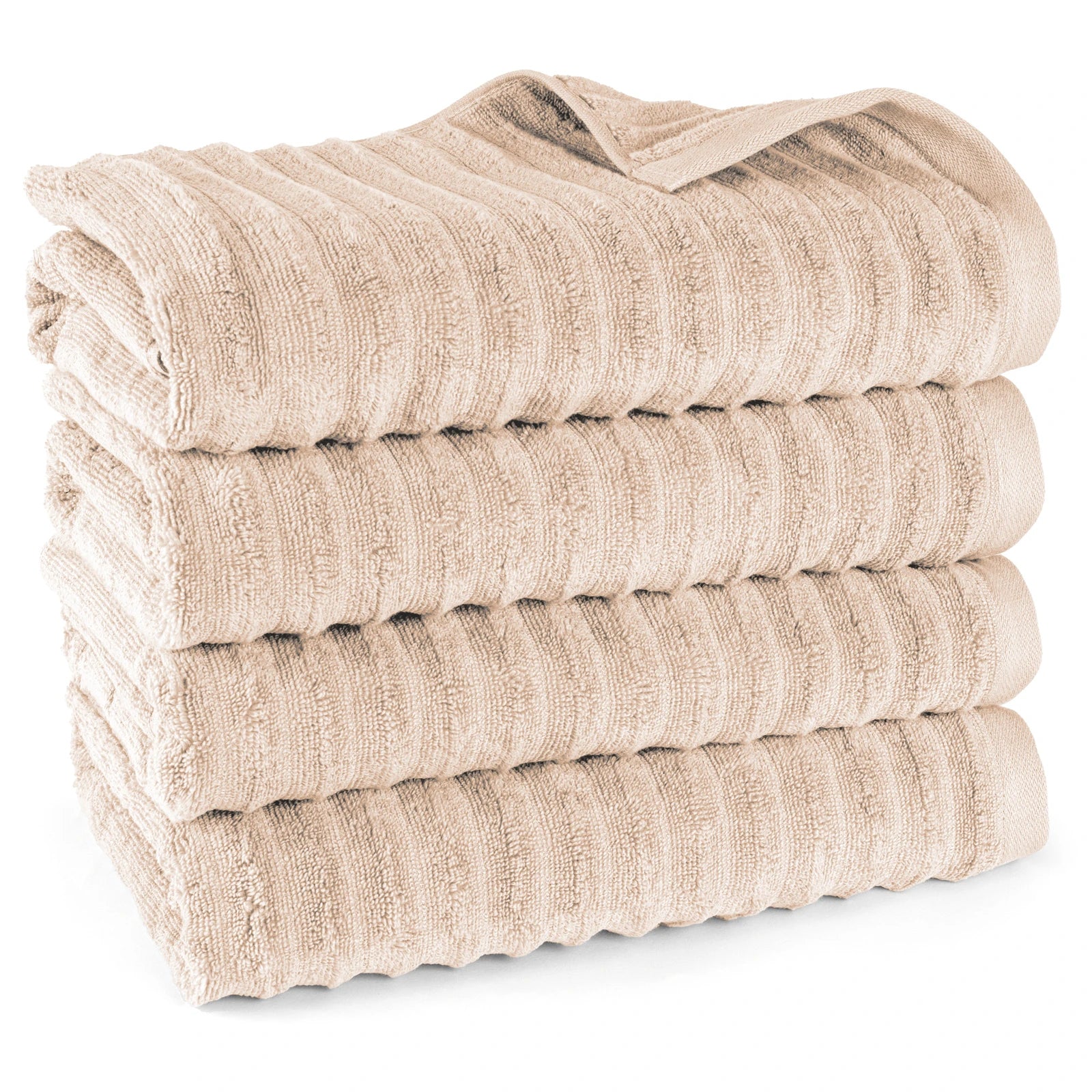 Duschtuch "Waves" - Beige / 4x 70x140cm Pure Label