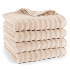 Handtuch "Waves" - Anthrazit / 4x 50x100cm Pure Label