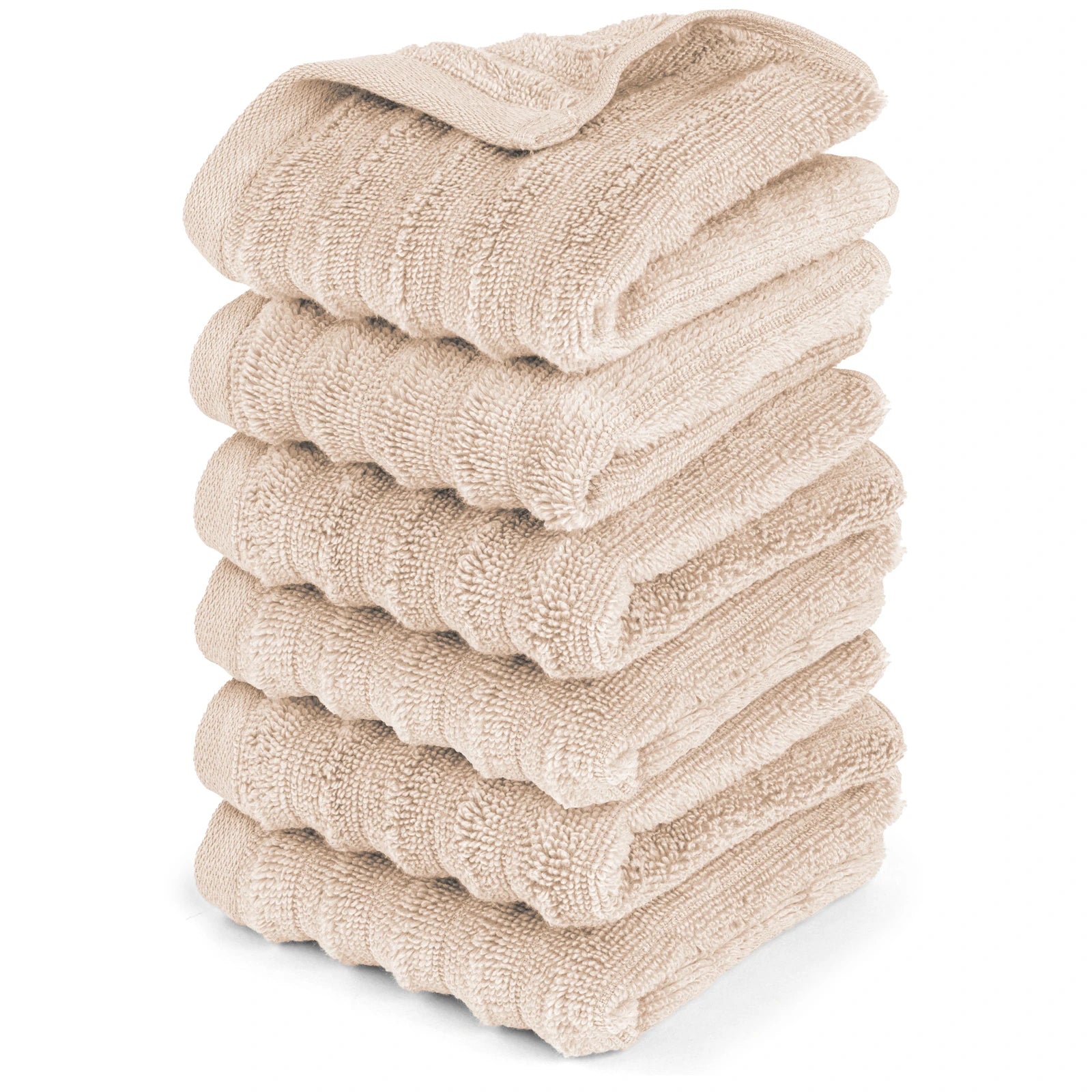 Gästehandtuch "Waves" - Beige / 6x 30x50cm Pure Label