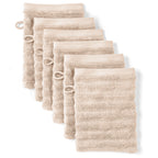 Waschlappen "Waves" - Beige / 6x 16x21cm Pure Label